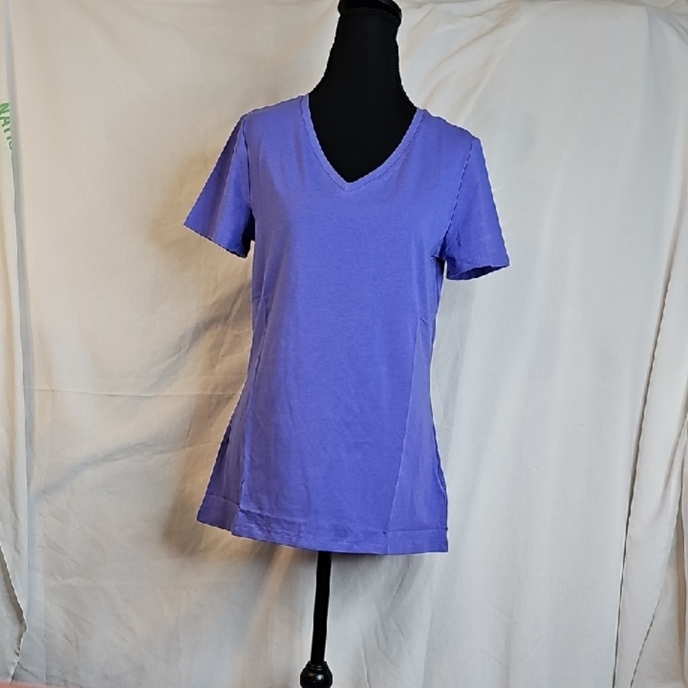 Lavender V-Neck Modal Cotton & Elastane Women's Top Great T Feels Soft